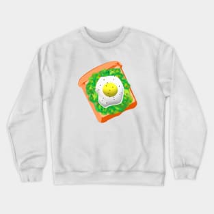 Avocado Toast with Egg (White Background) Crewneck Sweatshirt